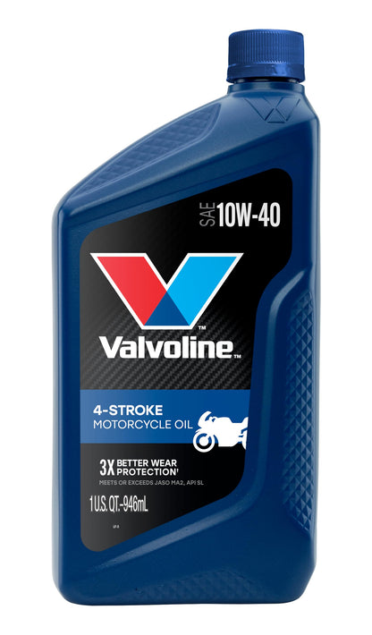 VALVOLINE 798151 Valvoline 4-Stroke Motorcycle 10W-40 Motor Oil 1 Quart