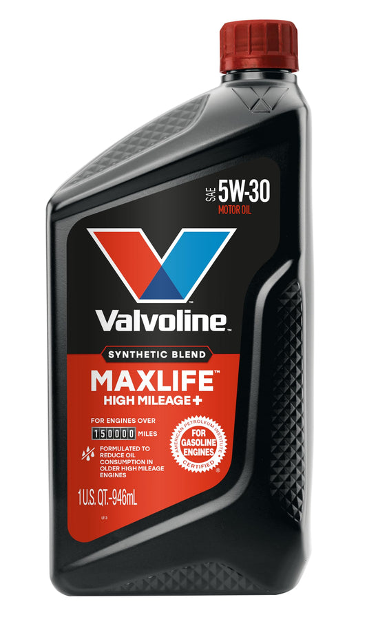 VALVOLINE 891664 Valvoline High Mileage 150K with MaxLife Plus Technology 5W-30 Motor Oil 1 Quart