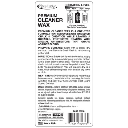 STAR BRITE 089616P Star Brite 089616P PREMIUM CLEANER/WAX 16 OZ.