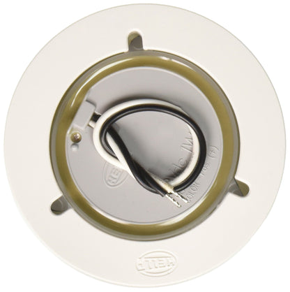 HELLA 980500541 Hella 980500541 '0500 Series' Slim Line White 12V DC Round Enhanced Brightness LED Courtesy Light with White Plastic Rim