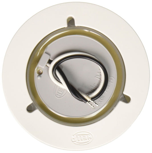 HELLA 980500541 Hella 980500541 '0500 Series' Slim Line White 12V DC Round Enhanced Brightness LED Courtesy Light with White Plastic Rim