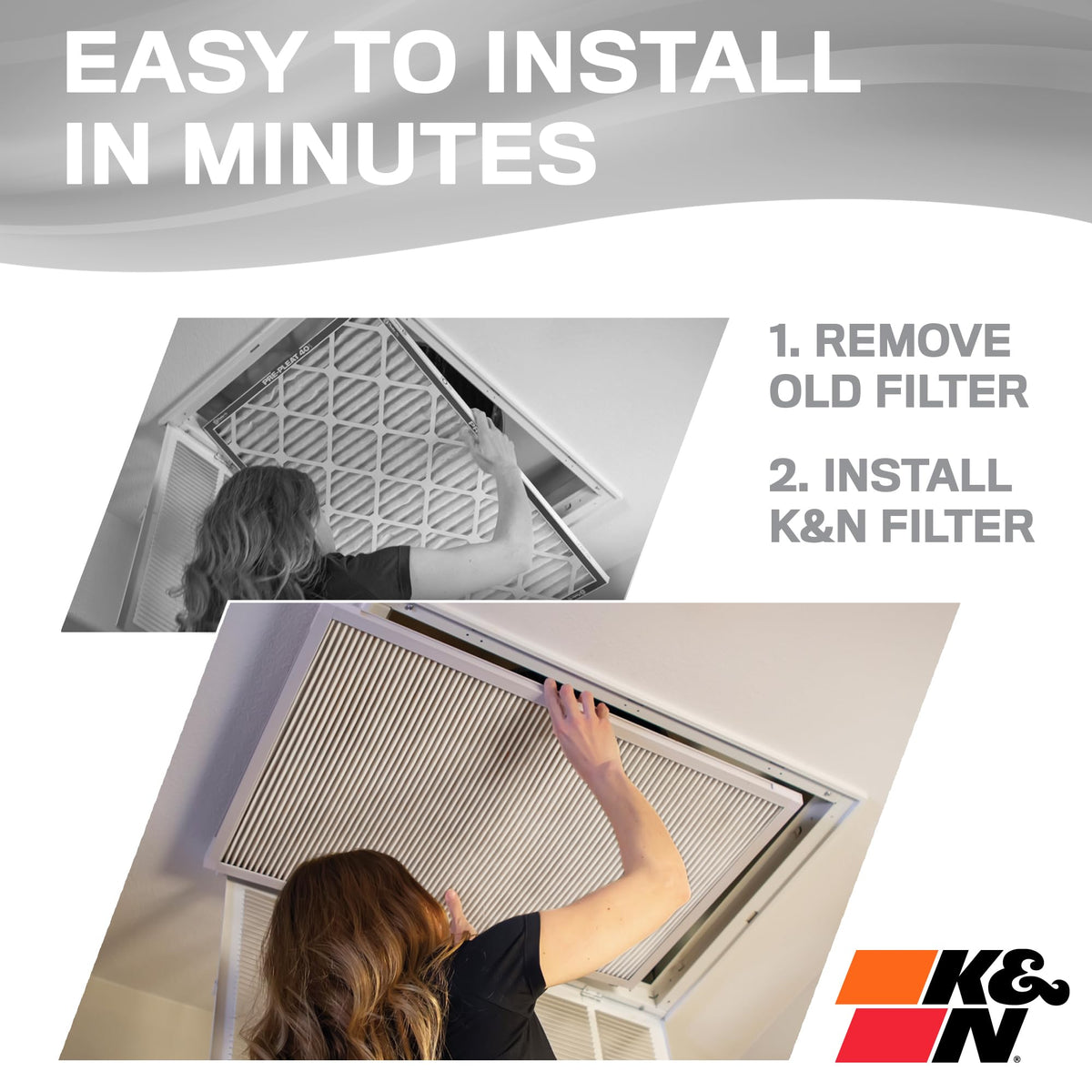 K&N FILTER HVC-8-11430 K&N 14X30X1 HVAC Furnace Air Filter, Lasts a Lifetime, Washable, Merv 8, the Last HVAC Filter You Will Ever Buy, Breathe Safely at Home or in the Office, HVC-8-11430