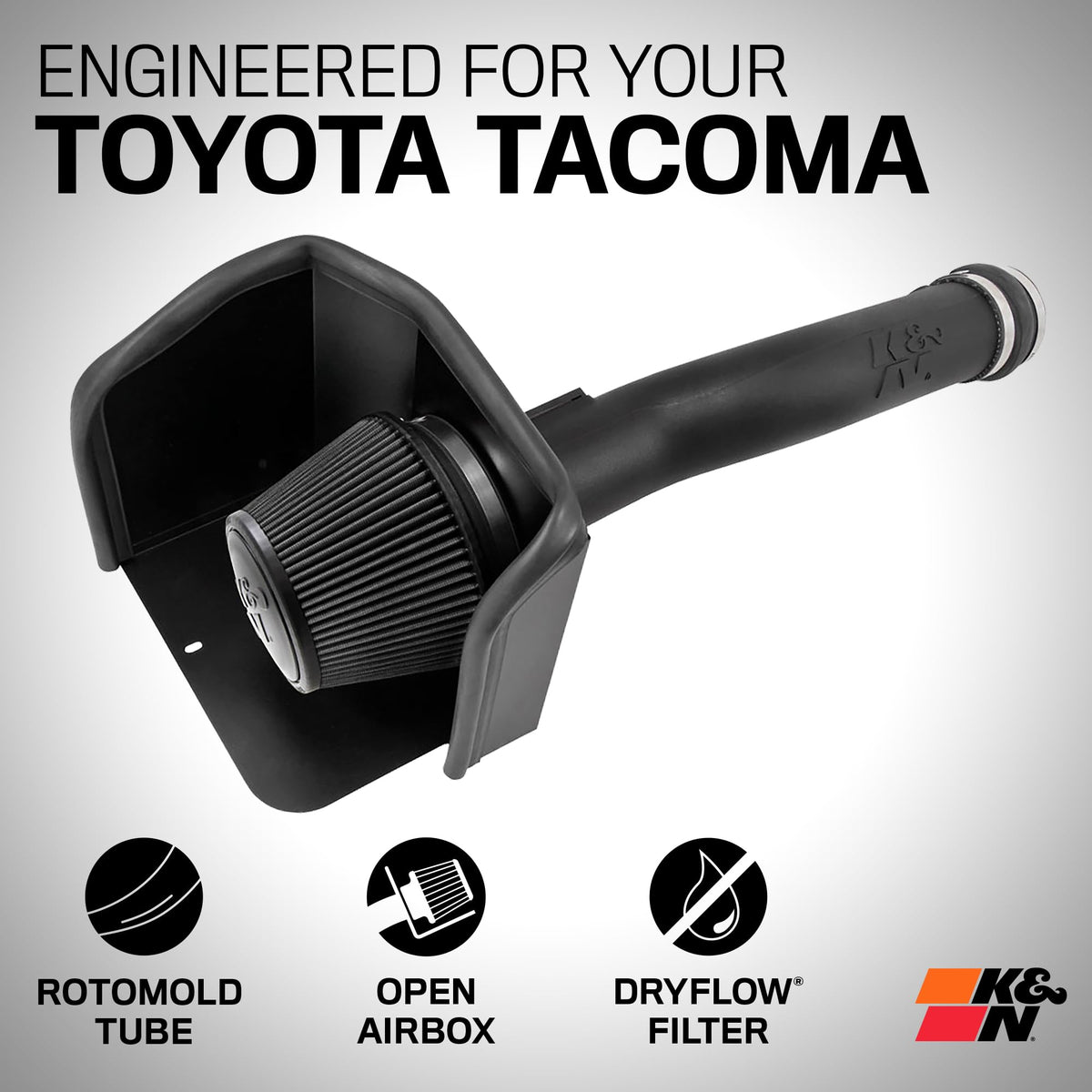 K&N 30-9039 Cold Air Intake System: Dry-Flow Air Filter