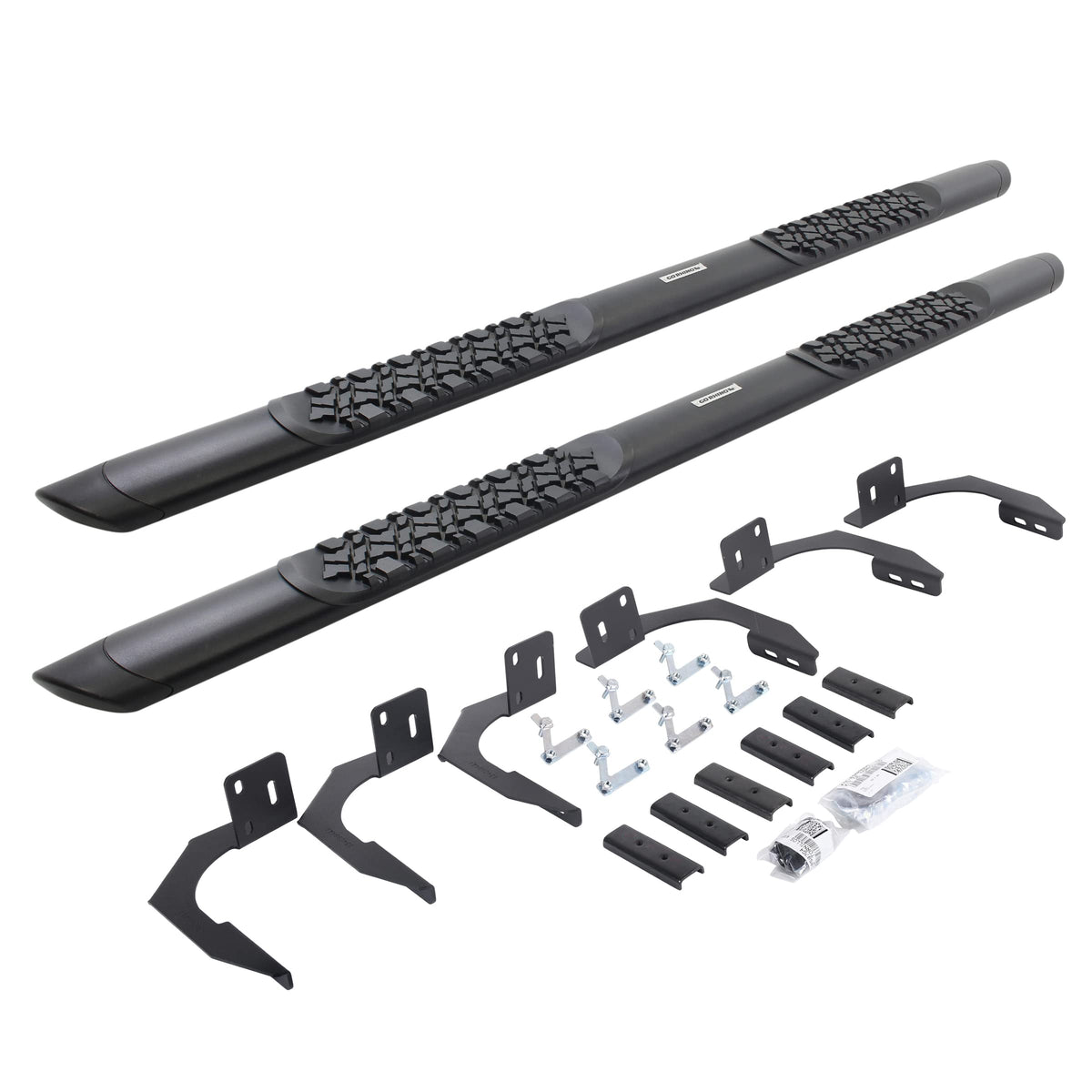 GO RHINO V3409980T Go Rhino V3409980T V-Series V3 Aluminum Side Steps and Mounting Brackets Kit - Textured Black for Ram 11-14 1500, Dodge 09-10 Ram 1500 (Extended Cab Pickup)