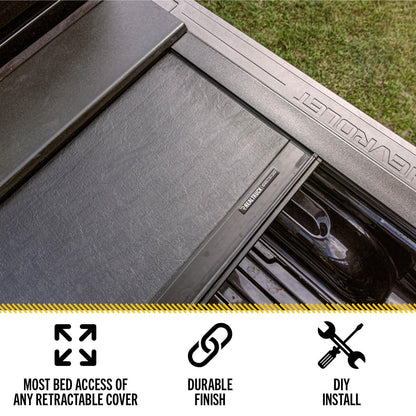 ROLL N LOCK LG220M RealTruck Roll-N-Lock M-Series Retractable Truck Bed Tonneau Cover | LG220M | Fits 2014 - 2018, 2019 Ltd/Lgcy Chevy/GMC Silverado/Sierra 5' 9" Bed (69.3")