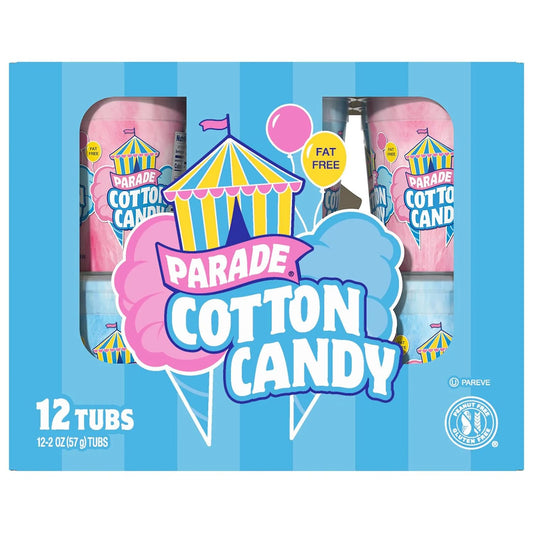 Parade Parade Cotton Candy, Pink & Blue, 2 oz Tubs, 12 Pack