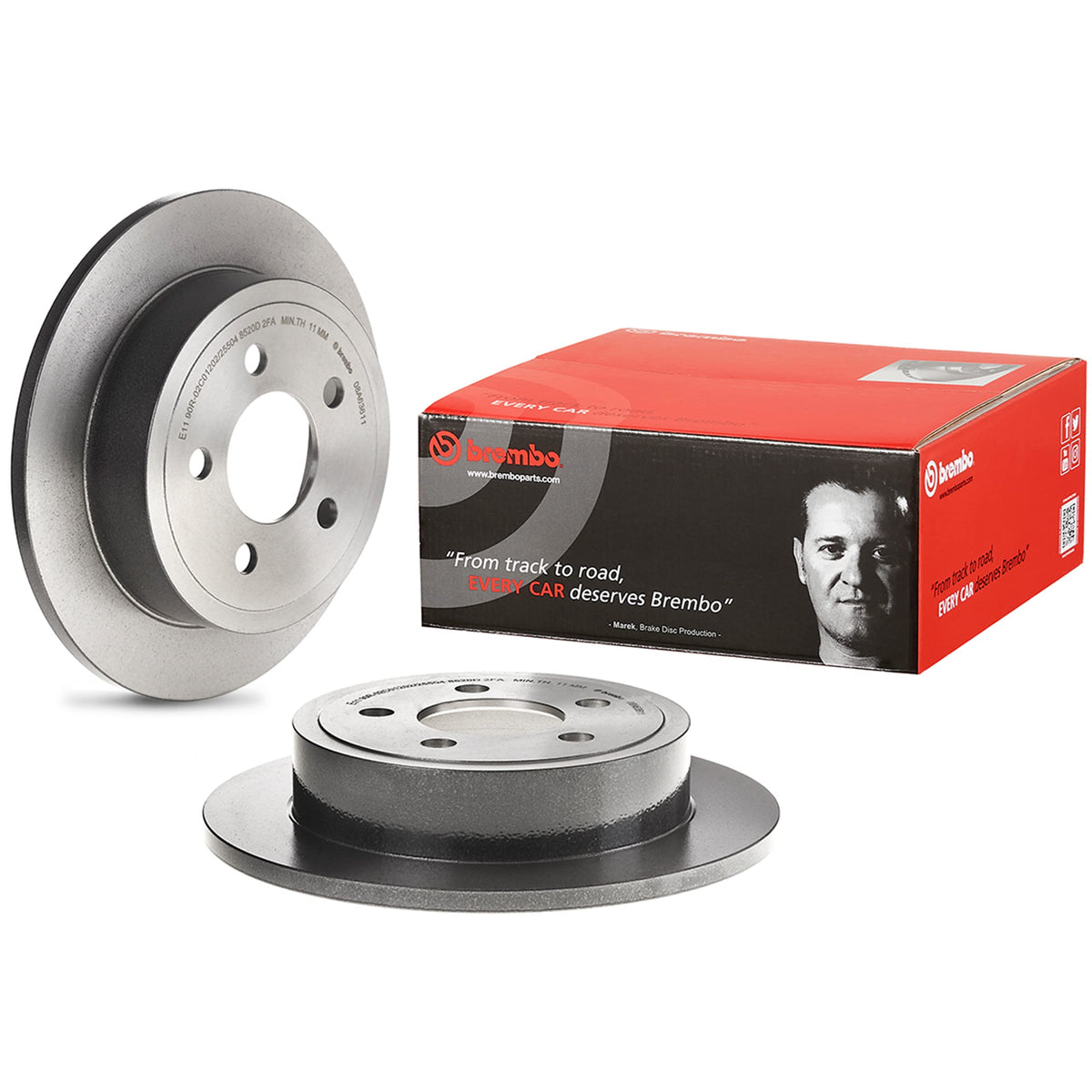 BREMBO 08A40311C02 Brembo 08.A403.11 UV Coated solid Front/Rear Brake Rotor CHRYSLER/DODGE OE# 04779208AB