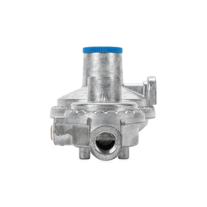 CAMCO 59323 Camco Horizontal Two Stage Propane Regulator - Compatible with 20 lb or 30 lb Propane Tanks with ACME Threads - 1/4-inch Female NPT inlet and 3/8-inch Female NPT outlet (59323)