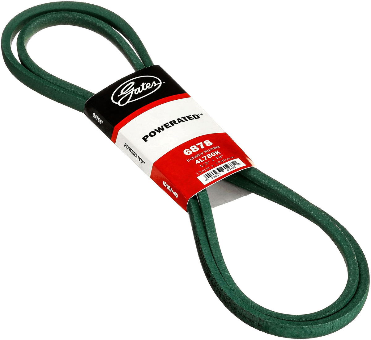 Gates 6878 PoweRated V-Belt, 4L Section, 1/2"" Width
