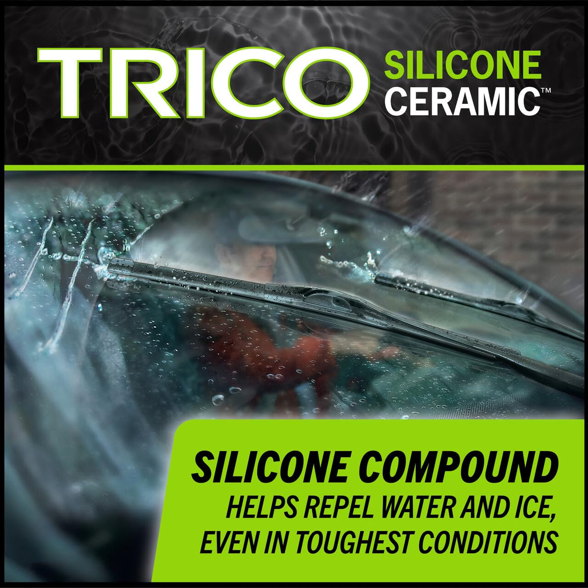 TRICO 90-251 TRICO Silicone Ceramic™ (90-251) 25 Inch Automotive Replacement Windshield Wiper Blades For my Car, Ceramic Coated Silicone Super Premium All Weather Beam Blade for Select Vehicle Models
