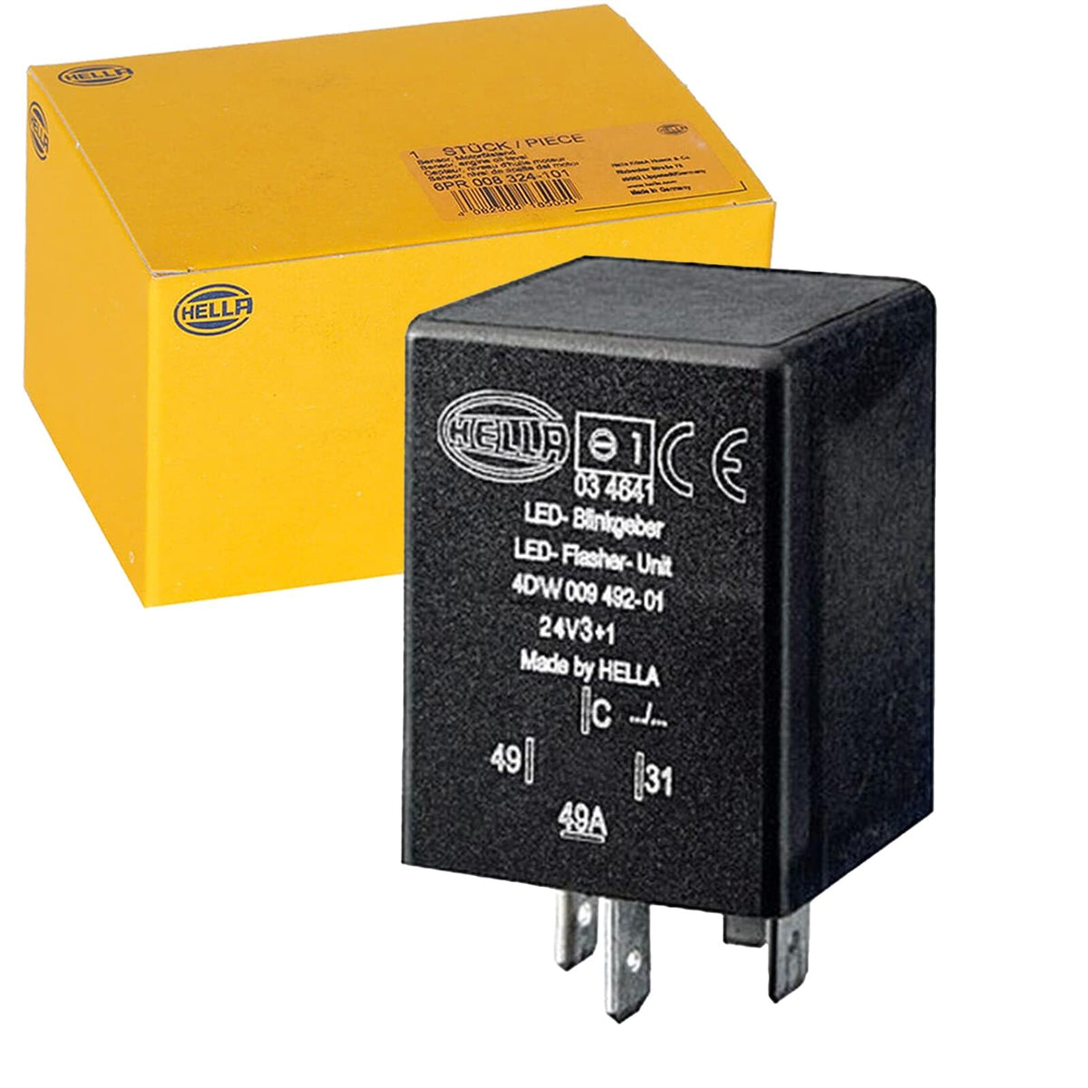 Hella 009492011 4DW 009 492-011 Flasher Unit, 24V, Electric