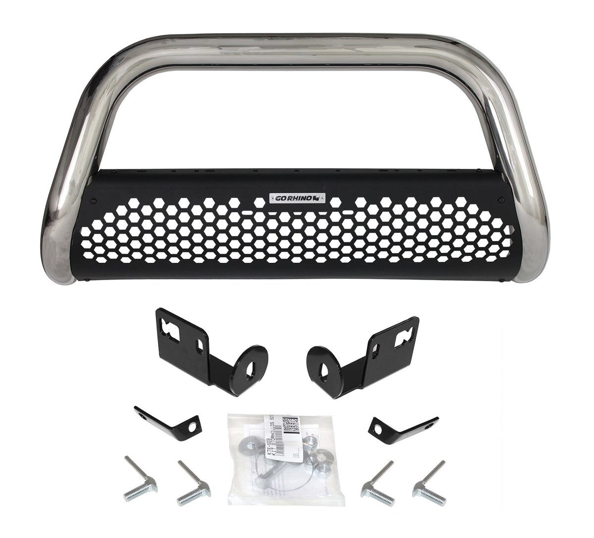 GO RHINO 55288PS Go Rhino RC2 Grille Guard & Mounting Brackets Kit | Stainless Steel, Polished | 55288PS | Fits 2009 - 2024 Ford F-150 (Excludes Models with Front park assist)