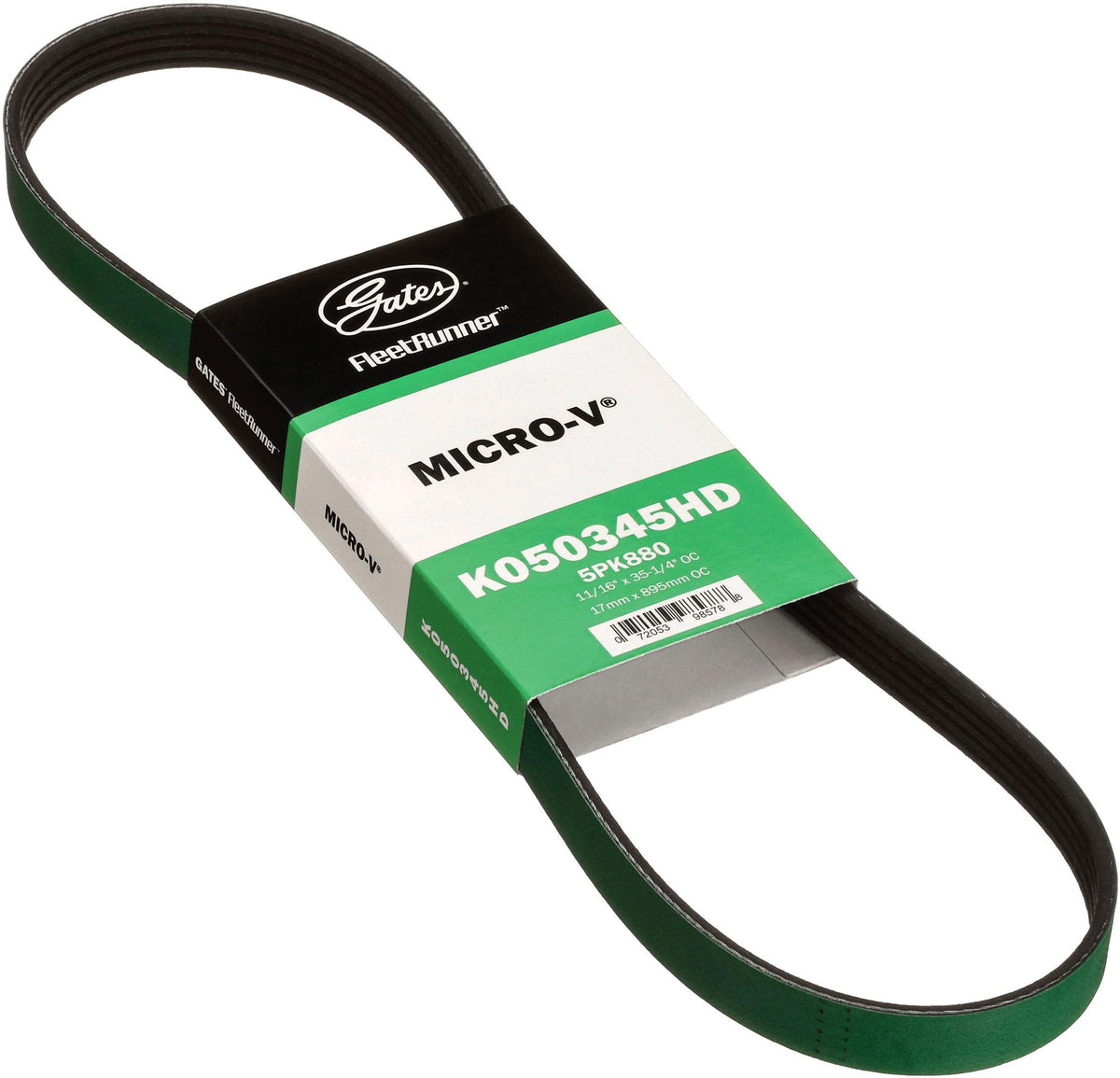 Gates K050345HD V-RIBBED BELT (HEAVY DUTY