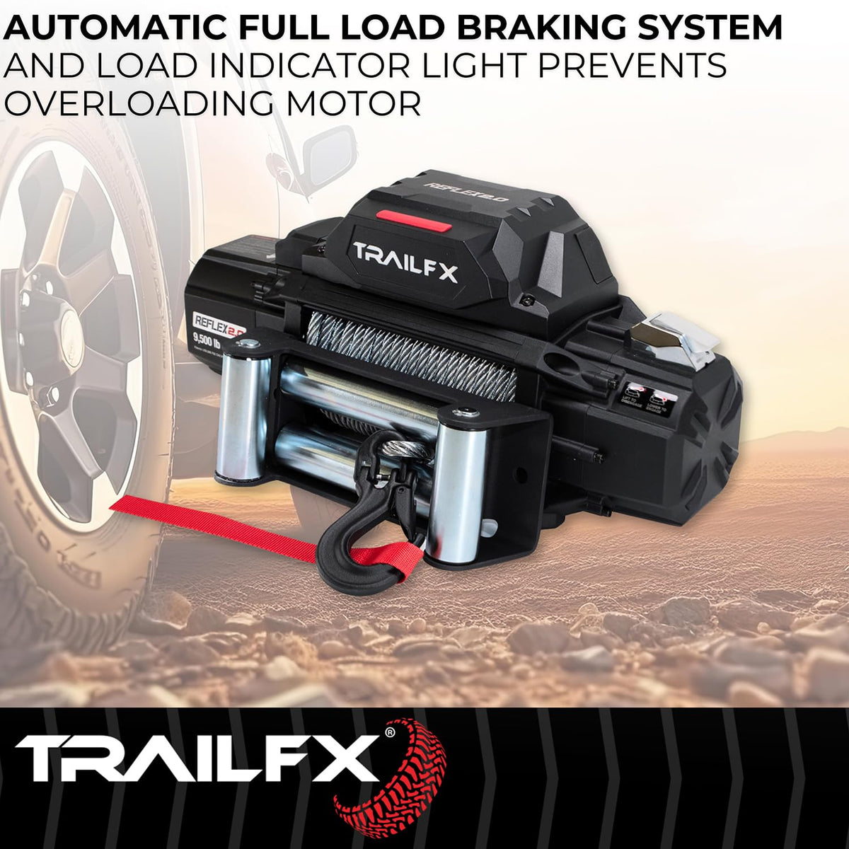 TRAILFX WR295B Trailfx WR295B REFLEX 2.0 WINCH 9.5K WIRE