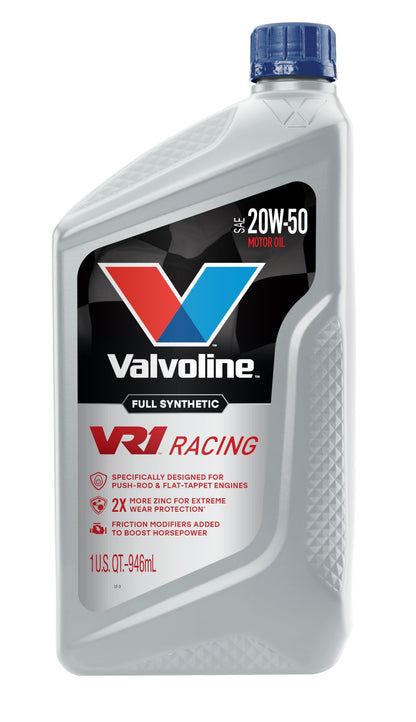 VALVOLINE 679082 Valvoline VR1 Racing Synthetic SAE 20W-50 Motor Oil 1 QT, Case of 6