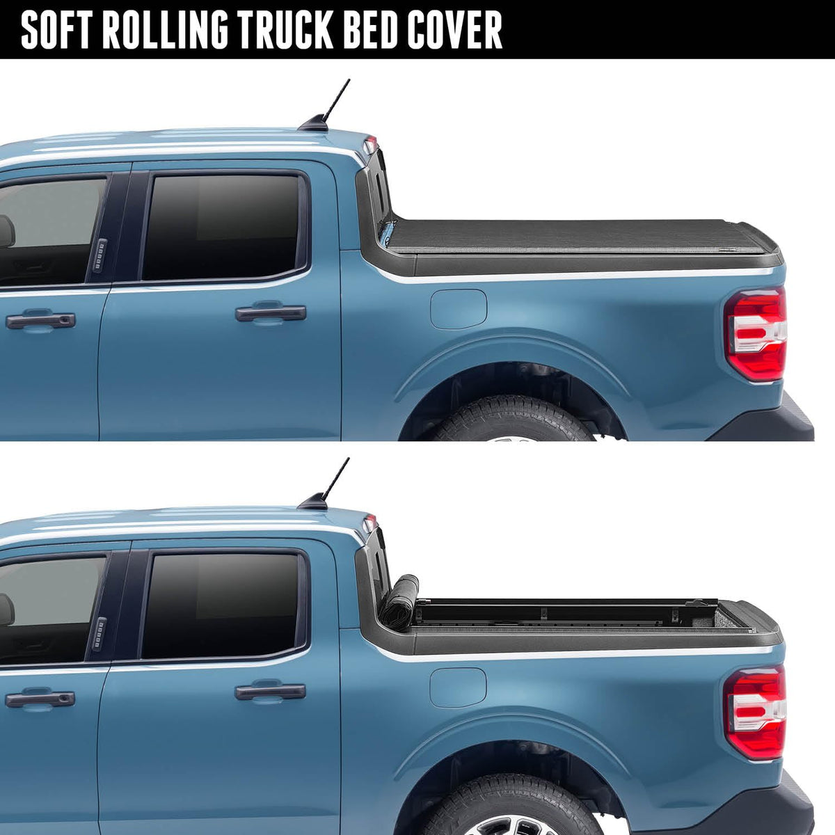 TRUXEDO 570601 RealTruck TruXedo Lo Pro Soft Roll Up Truck Bed Tonneau Cover | 570601 | Fits 2007 - 2013 Chevy/GMC Silverado/Sierra 1500 5' 9" Bed (69.3")