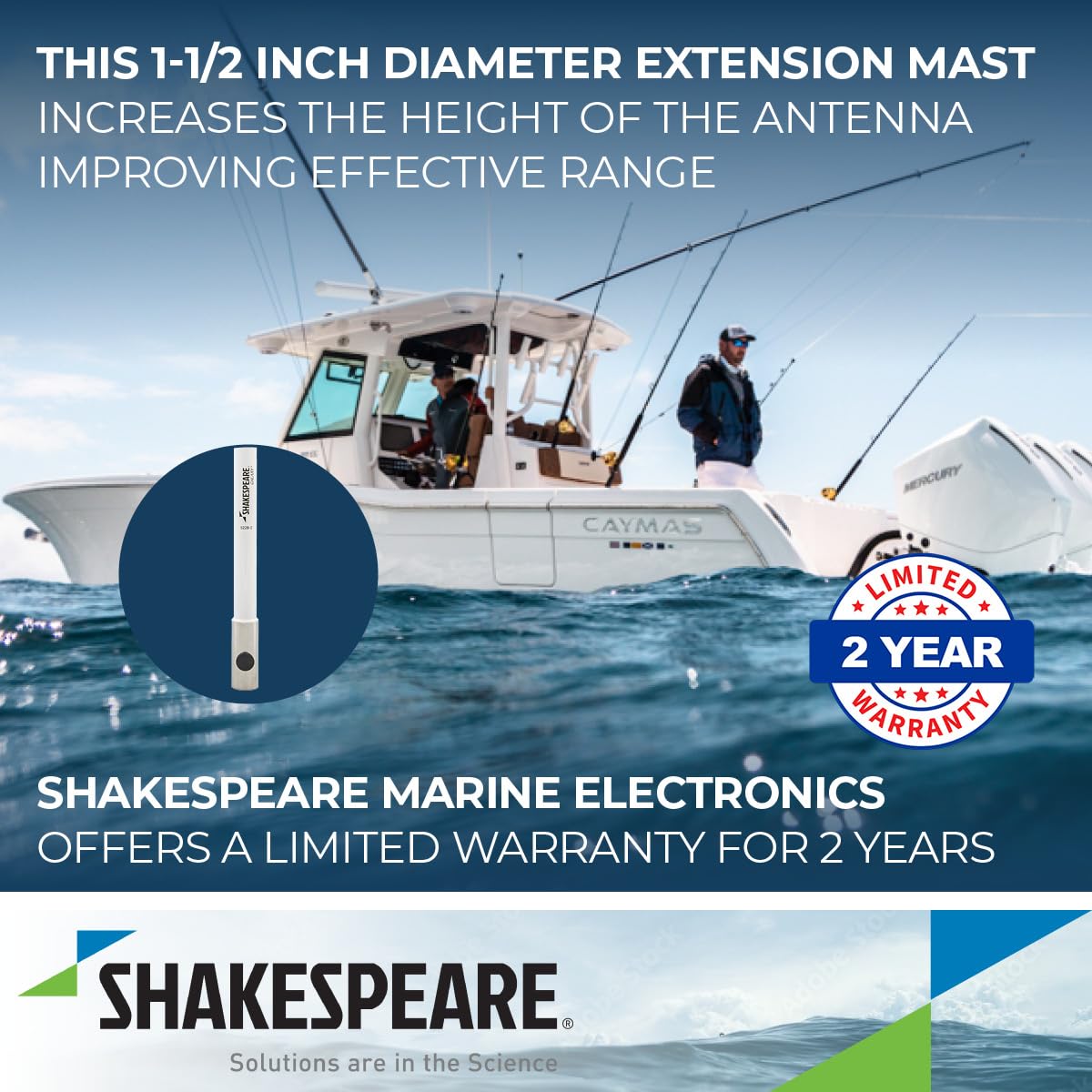 SHAKESPEARE 5228-2 Shakespeare 5228-2 2' GALAXY ANTENNA EXT 1.5' DIA.