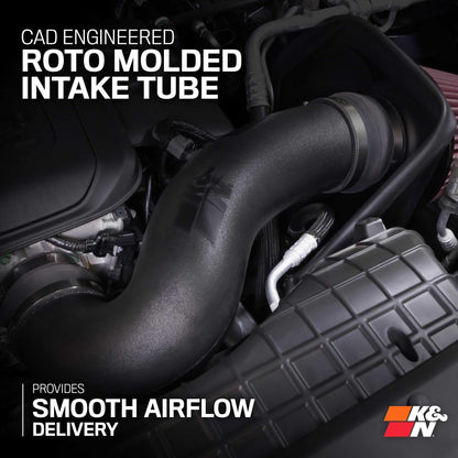 K&N FILTER 63-1593 K&N Cold Air Intake System: High-Flow Air-Filter, Increase Performance & Horsepower: Compatible with 2022-2023 JEEP Grand Cherokee; 2022-2023 JEEP Grand Cherokee L, 63-1593