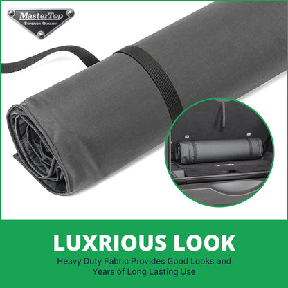 MASTERTOP 13100301 MasterTop - Soft Top Window Roll - Compatible with Jeep Wrangler Accessories CJ YJ TJ JK - Multi Layer Felt Vinyl Window Protection Storage - 1976-2018 - Glass Protection