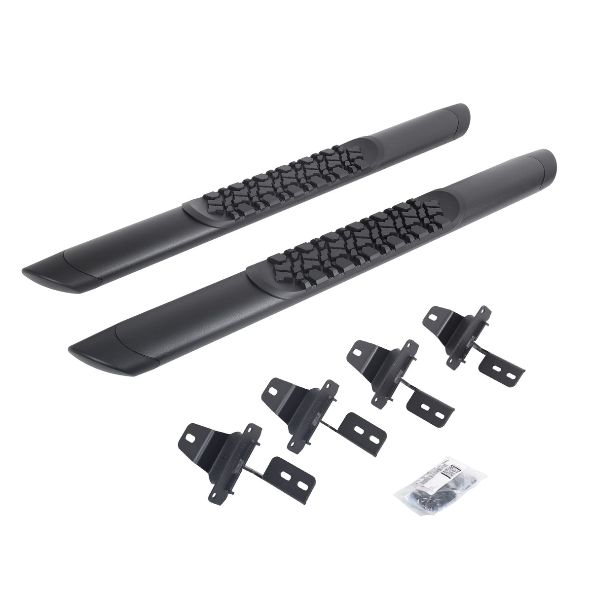 GO RHINO V3492752T Go Rhino V-Series V3 5" Side Steps & Mounting Brackets | Aluminium, Textured Black | V3492752T | Fits 2018-2024 Jeep Wrangler JL, 2-Door