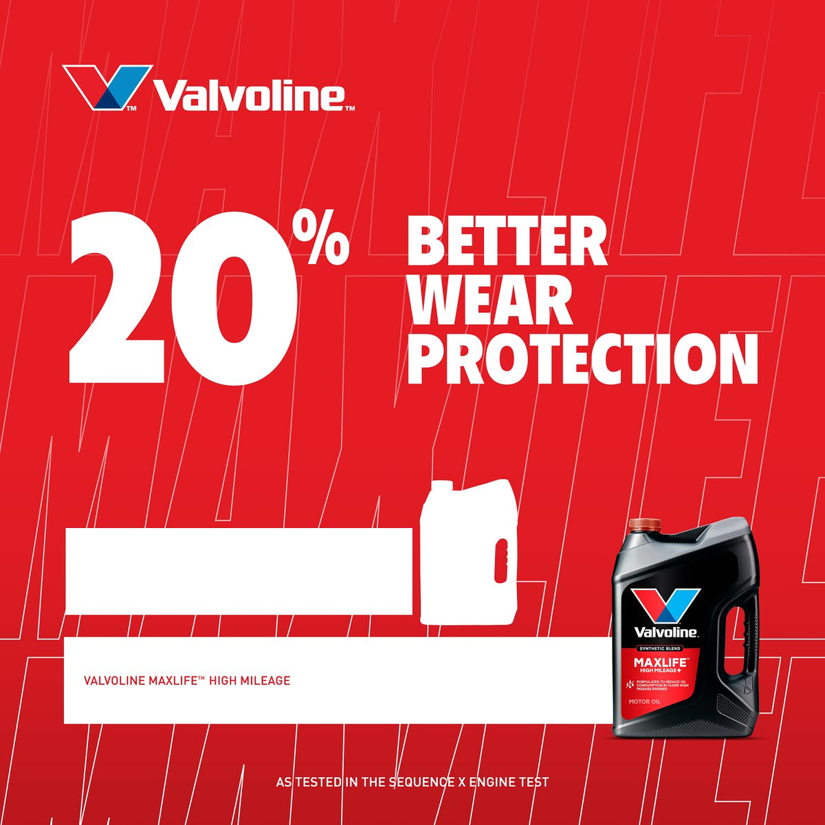VALVOLINE 891666 Valvoline High Mileage 150K with MaxLife Plus Technology 5W-20 Motor Oil 1 Quart