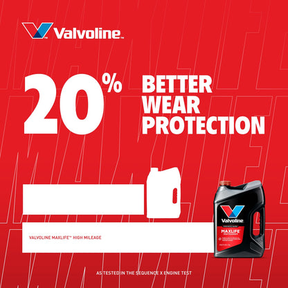 VALVOLINE 891668 Valvoline High Mileage 150K with MaxLife Plus Technology 10W-30 Motor Oil 1 Quart