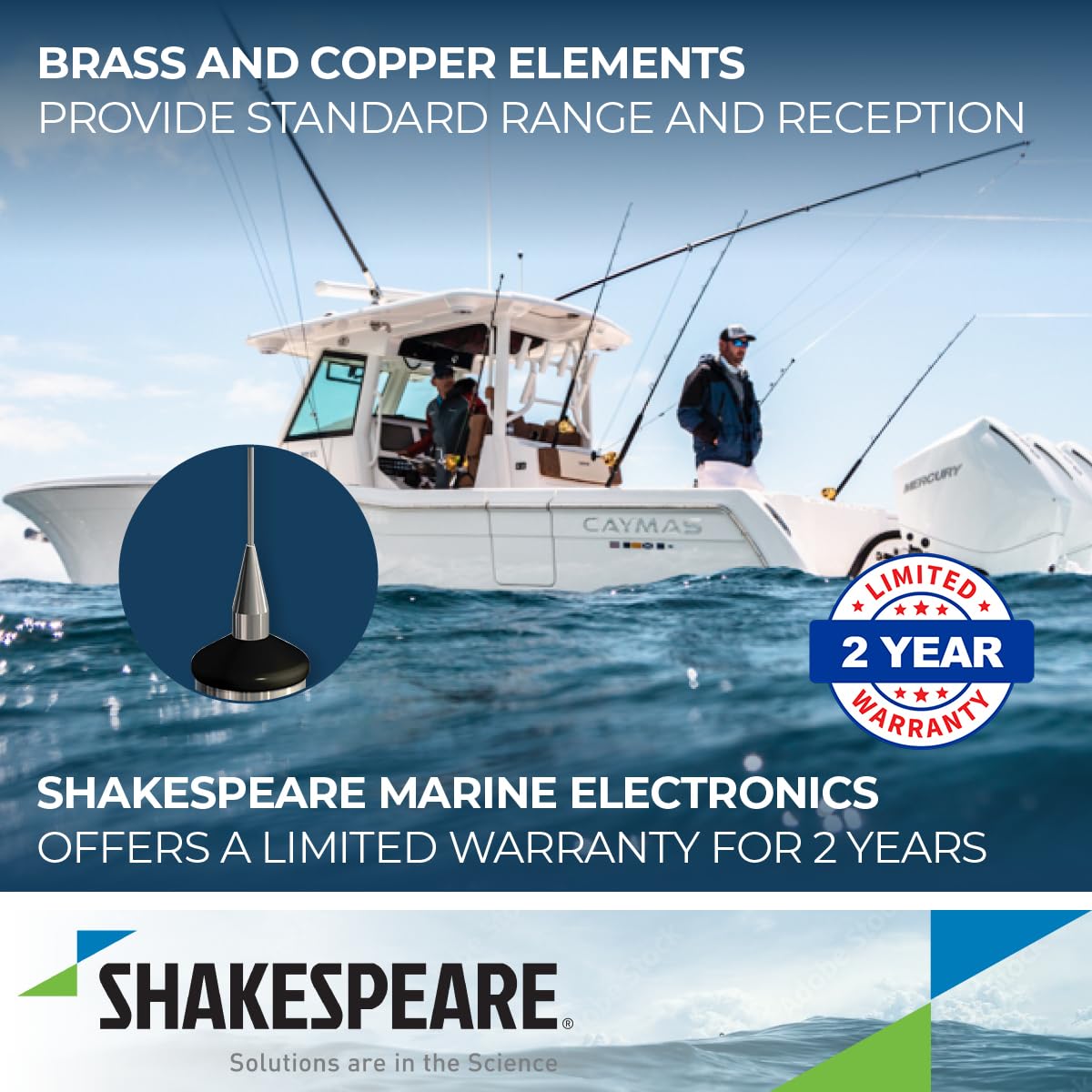 SHAKESPEARE 5241-R Shakespeare 5241-R 3' HEAVY DUTY VHF ANTENNA 3DB