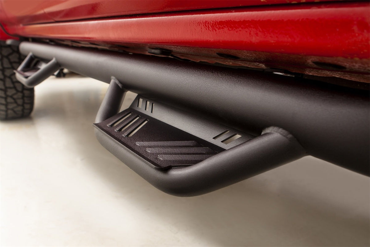 LUND 34641349 Lund 34641349 Black Steel Terrain HX Step Nerf Bars for 2015-2018 Dodge Ram 1500 Quad Cab