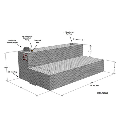 RDS MFG INC 72770 Rds Mfg Inc 72770 TRANSFER TANK 60GAL