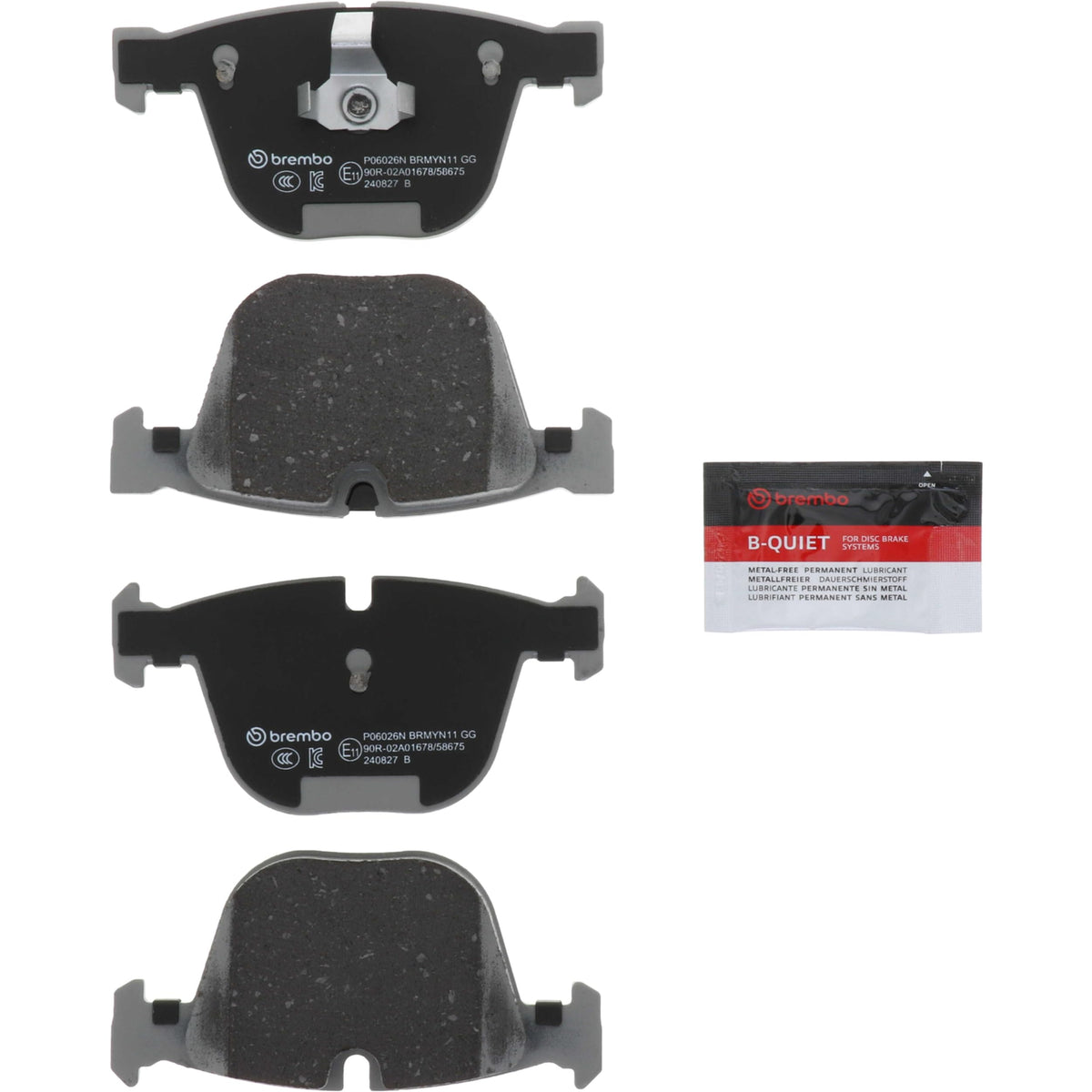 BREMBO P06026N Brembo P06026N Premium Ceramic Rear Disc Brake Pad Set BENTLEY/BMW/ROLLS-ROYCE OE# 34216768471