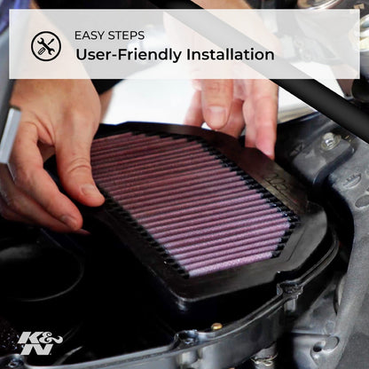 K&N FILTER YA-1301 K&N YA-1301 Replacement Air Filter Compatible for Yamaha FJR1300 2003-2006