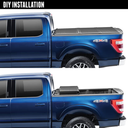 UNDERCOVER TR26022 RealTruck Undercover Triad Hard Folding Truck Bed Tonneau Cover | TR26022 | Fits 2019-2023 Ford Ranger 5' 1" Bed (61")