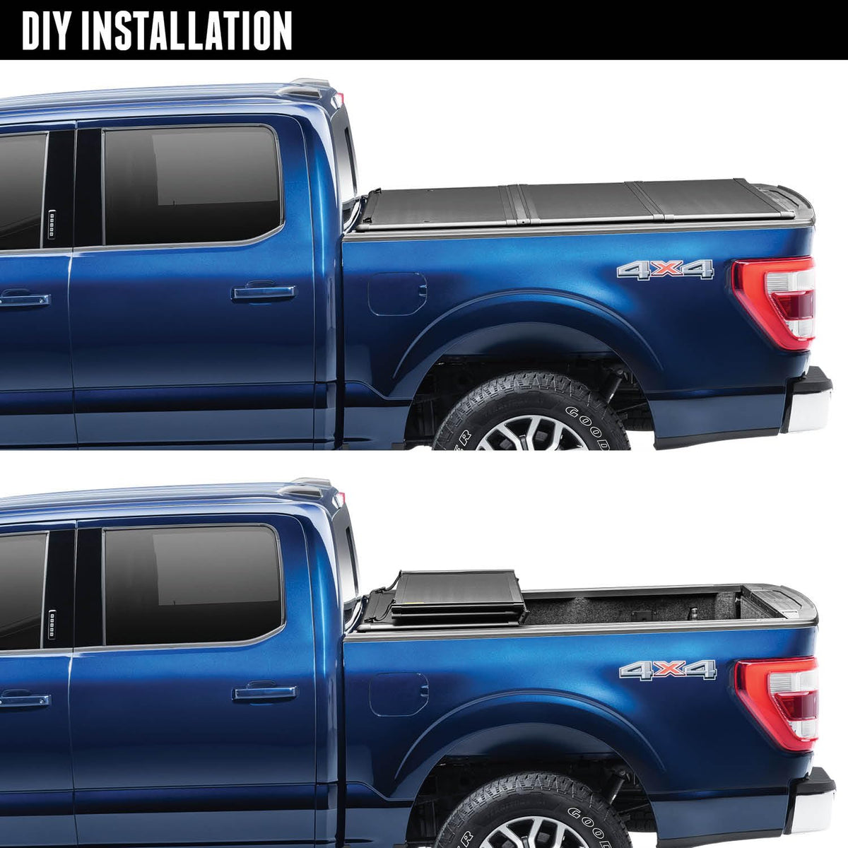 UNDERCOVER TR26030 RealTruck Undercover Triad Hard Folding Truck Bed Tonneau Cover | TR26030 | Fits 2004-2025 Ford F-150 6' 7" Bed (78.9")