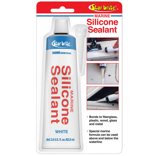 STAR BRITE 082101 STAR BRITE Marine Silicone Sealant White - Waterproof