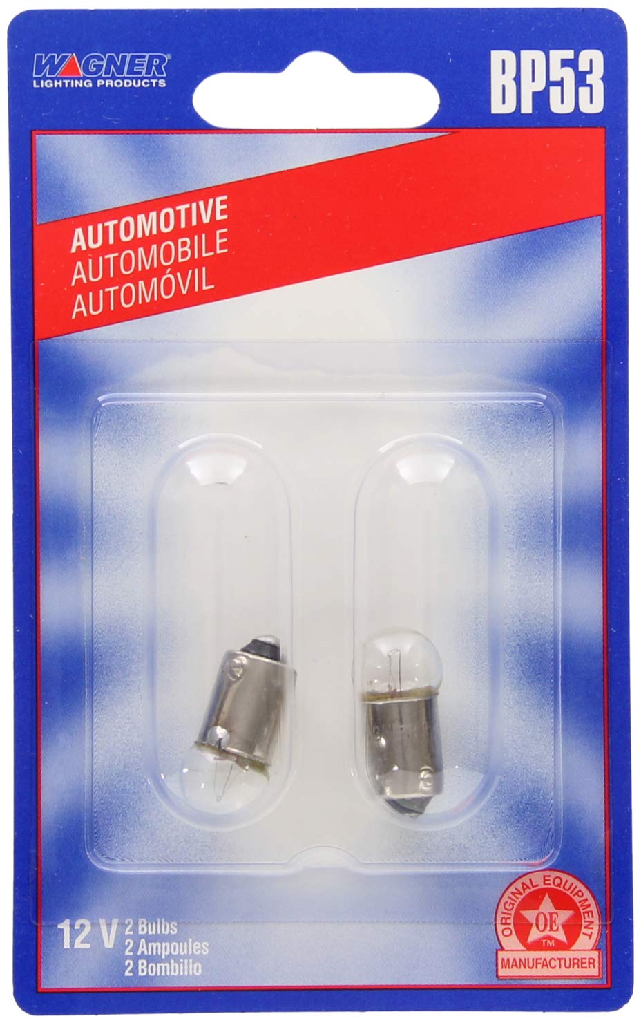 WAGNER BP53 Wagner Lighting BP53 Standard Multi-Purpose Light Bulb Card of 2