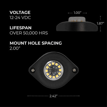 PUTCO 960001 Putco Stinger™ PRO Hideaway Amber LED Strobe Lights, 1 LED Light