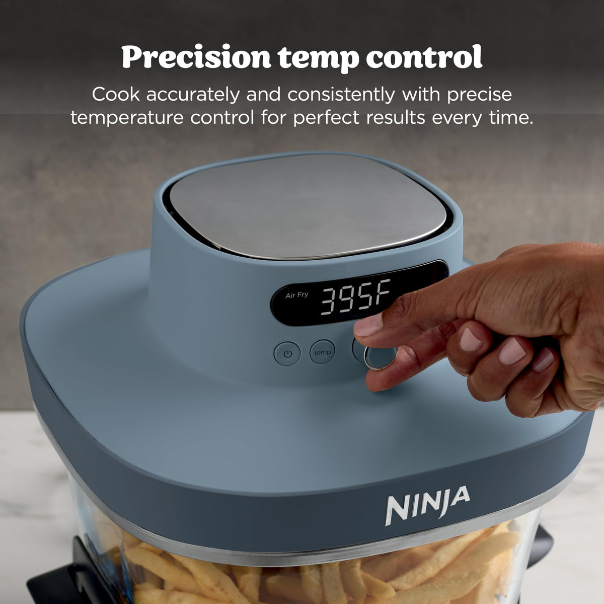 Ninja Ninja Crispi Pro Glass Air Fryer, 6-Qt & 2.5-Qt, 6-in-1, 1800 W, AS101DG Gray