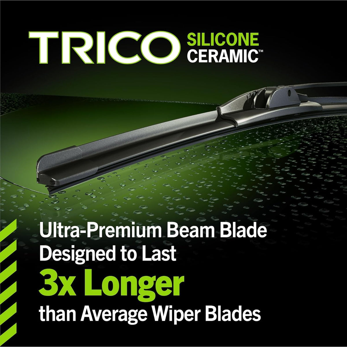 TRICO 90-251 TRICO Silicone Ceramic™ (90-251) 25 Inch Automotive Replacement Windshield Wiper Blades For my Car, Ceramic Coated Silicone Super Premium All Weather Beam Blade for Select Vehicle Models