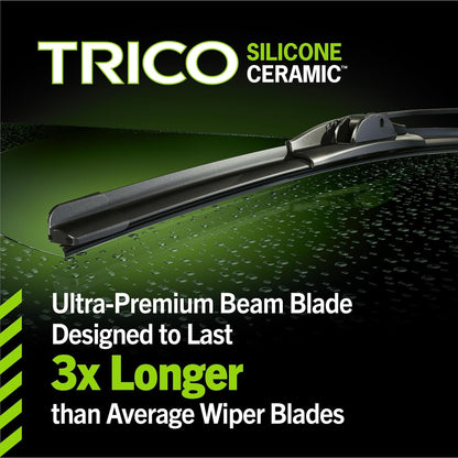 TRICO 90-251 TRICO Silicone Ceramic™ (90-251) 25 Inch Automotive Replacement Windshield Wiper Blades For my Car, Ceramic Coated Silicone Super Premium All Weather Beam Blade for Select Vehicle Models