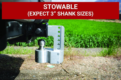 WEIGH SAFE WS4-2.5 Weigh Safe WS4-2.5 Adjustable Ball Mount with 4" Drop and 2.5" Shank, Aluminum
