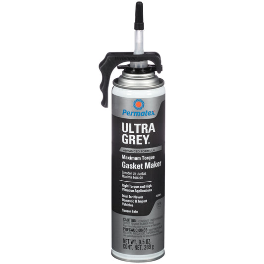 PERMATEX 85084 Permatex 85084-6PK Ultra Grey Rigid High-Torque RTV Silicone Gasket Maker, 9.5 oz. PowerBead Can (Pack of 6)