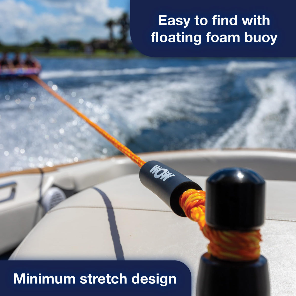 WOW SPORTS 11-3000 WOW Sports 2K Tow Rope - 60 ft - 16-Strand Braided Polypropylene