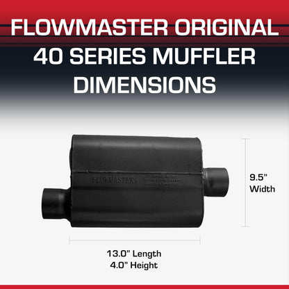 FLOWMASTER 42543 Flowmaster 40 Series Chambered Muffler – 2.50" Offset In / 2.50" Offset Out