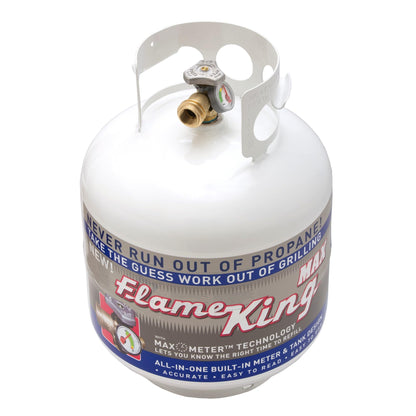 FLAME KING YSN230 Flame King YSN230 20LB Steel Propane Tank Cylinder With Overflow Protection Device Valve and Built-in Gauge, Great For Grills And BBQs