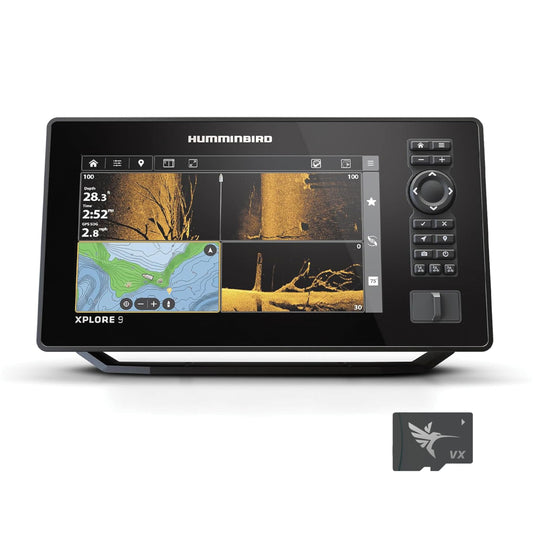 HUMMINBIRD 412000-1 Humminbird XPLORE 9 GPS Fish Finder with Transducer, MEGA Side Imaging+ & HD Touchscreen