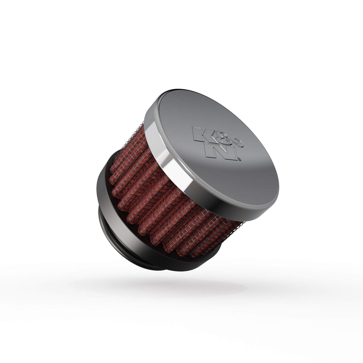 K&N FILTER 62-1370 K&N Vent Air Filter/Breather: High Performance, Premium, Washable, Replacement Engine Filter: Flange Diameter: 1 In, Filter Height: 1.5 In, Flange Length: 0.625 In, Shape: Breather, 62-1370
