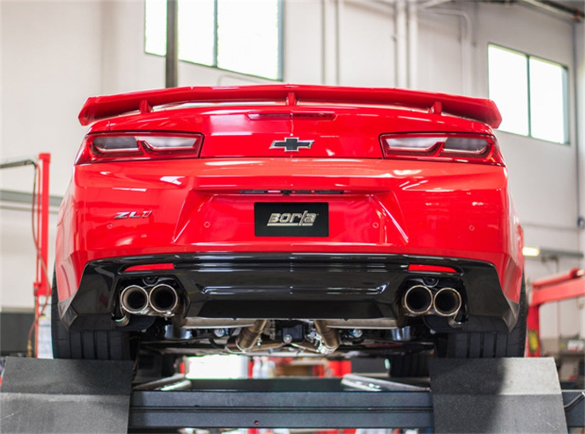 BORLA 140727 BORLA 140727 Cat-Back System for 2017-2023 Chevrolet Camaro ZL1 6.2L V8 Auto./ Manual Trans. With NPP (dual mode exhaust). NOT Recommended For Convertibles. Installation REQUIRES Cutting O.E. System