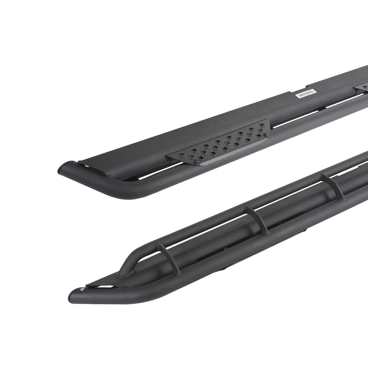 GO RHINO FSDT4516T Go Rhino Dominator Xtreme DT Side Steps & Frame Mounting Brackets | Mild Steel, Textured Black | FSDT4516T | Fits 2020-2024 Jeep Gladiator JT, 4-Door