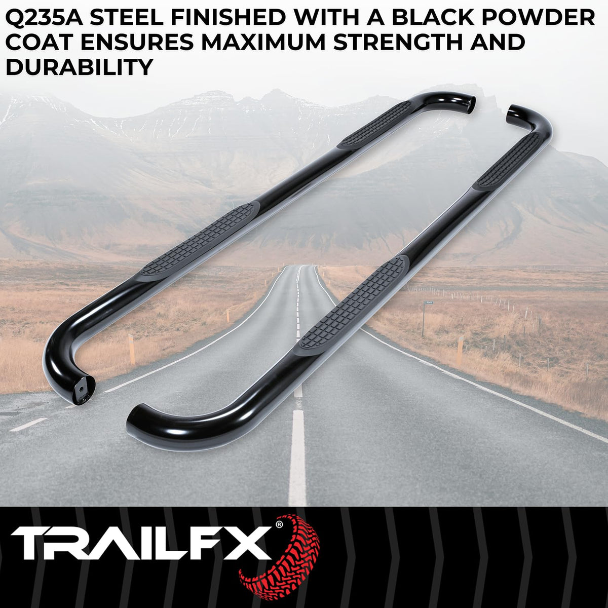 TRAILFX A0005B Trailfx A0005B 3' NERF BAR BLACK