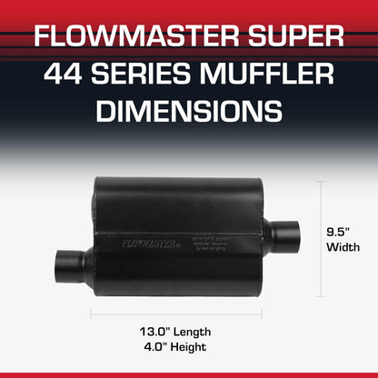 FLOWMASTER 942545 Flowmaster Super 44 Series Chambered Muffler – 2.50" Center In/Center Out